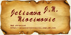 Jelisava Miočinović vizit kartica